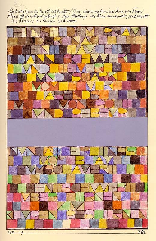 Once Emerged from the Gray of Night, 1918 by Paul Klee